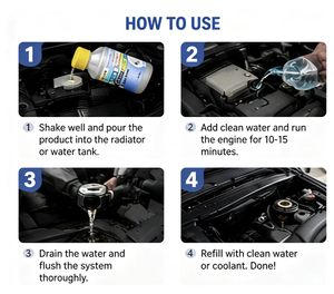 Nettoyant pour <span class=keywords><strong>radiateur</strong></span> de voiture, liquide de rinçage du système de refroidissement, détartrant robuste pour réservoir d'eau de moteur diesel, réparation des fuites - Product Image 3