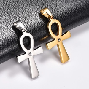 Collar con Colgante Cruz Ankh Egipcio Antiguo de Acero Inoxidable Retro para Mujeres y Hombres, Amuletos de Oración, Cadena, Joyería Religiosa de Metal - Product Image 5