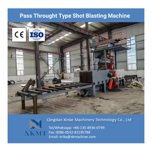 Q69 Transportador de rodillos automático Máquina de granallado Tipo de paso Placa de acero de chorro de arena/Máquina de granallado de haz H - Product Image 3