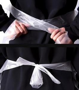 Disposable PE Aprons 27.5x46 Inches Waterproof Bibs Adults Cooking Arts Crafts Painting Salon Custom Size/Color/Thickness Carton - Product Image 4