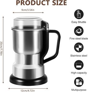 Venta caliente 4 cuchillas condimento eléctrico especias Acero inoxidable comercial molinillo de café eléctrico - Product Image 3