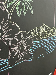 Nouvelle pagaie de pickleball en fibre de carbone, style 16 mm, noyau alvéolé mat pressé à chaud, motif montagne, rectangulaire, coins arrondis - Product Image 3