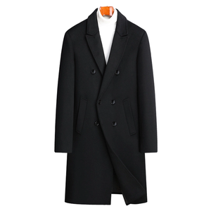 <span class=keywords><strong>Manteau</strong></span> long en laine pour <span class=keywords><strong>homme</strong></span>, automne-hiver, col montant, nouveau style, <span class=keywords><strong>costume</strong></span> décontracté, finition en fourrure de lapin, tissu en laine - Product Image 1