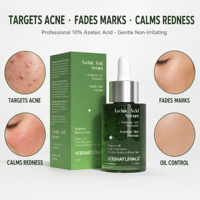 Sérum à l'acide azélaïque 10% en marque propre avec extraits de Centella et vitamine E, traitement anti-acné réducteur de pores