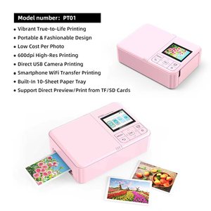 Imprimante <span class=keywords><strong>photo</strong></span> portable à jet d'encre en plastique |   <span class=keywords><strong>Impression</strong></span> couleur 600 dpi à faible coût par <span class=keywords><strong>photo</strong></span> |   Compatible avec les caméras WiFi/TF/USB |   2,0 pouces - Product Image 1