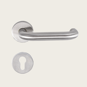 Juego de Manijas de Puerta de Acero Inoxidable de Alta Resistencia, Diseño Moderno Personalizado, con Certificación EN1906 Contra Incendios, Acabado Negro Mate Satinado, Reversible - Product Image 1