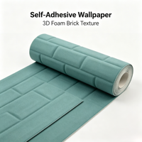 Papier peint auto-adhésif en mousse 3D, imperméable, à coller, anti-collision, pour la décoration murale de la chambre des enfants