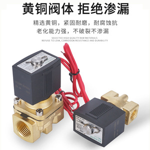 Vanne solénoïde pour eau 1/2 po AC 220V, vanne de régulation de température normale pour fluides - Product Image 3