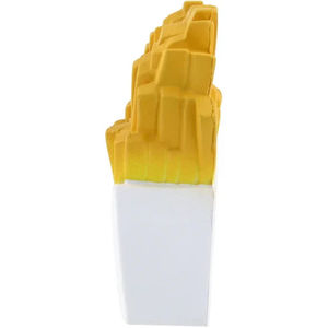 Balles anti-stress amusantes en forme de frites jaunes, avec logo personnalisé, en mousse souple, jouet à presser, cadeau promotionnel, décoration de bureau et de maison - Product Image 4