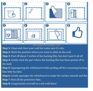 <span class=keywords><strong>Pizarra</strong></span> Flexible <span class=keywords><strong>Autoadhesiva</strong></span> MAG DRAW con Lámina de Acero de 1.0x20m y 0.5mm de Grosor, 1 Año de Garantía para Uso Escolar/Oficina - Product Image 5