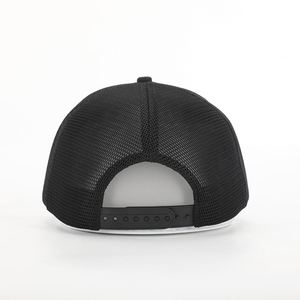Oem <b>Cheap</b> Custom 5 Panel Premium High Quality Black Cotton Mesh Snap Back <b>Trucker</b> Cap <b>Hat</b> <b>Bulk</b> Image Adjustable - Product Image 5