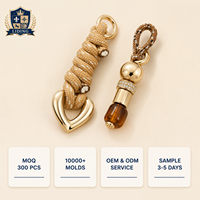 Breloque tissée pour chaussures, pendentif cœur en paracorde, breloque dorée pour baskets, accessoires pour lacets de chaussures et bottes, métal, OEM personnalisé