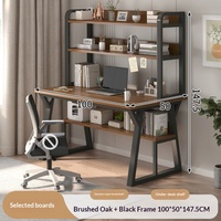 Bureau d'ordinateur Zhishuyunfang pour la maison, chambre d'étudiant, avec étagère intégrée, idéal pour l'étude et l'écriture, parfait pour appartement locatif ou bureau