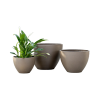 Pot à plantes suspendu en plastique recyclé en forme de bol de conception écologique Poterie de jardin durable avec crochet en plastique pour plantes succulentes
