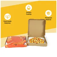 Boîtes à pizza en carton ondulé écologiques, recyclables et biodégradables avec impression dorée, boîtes rigides personnalisables pour l'emballage alimentaire