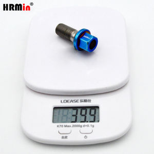 HRMin Burnt Blue Gr5 Titanium Ball Seat Vis en titane Boulon de <span class=keywords><strong>moyeu</strong></span> de roue Boulon en titane M14 * 1.5*28mm pour <span class=keywords><strong>voiture</strong></span> de course mercedes-benz - Product Image 3