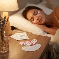 Patchs Hydrogel Imprimés pour le Contour des Yeux, Patchs Rafraîchissants de Nuit avec Collagène, Acide Hyaluronique et Rétinol, Lissent les Rides et Réduisent les Poches sous les Yeux