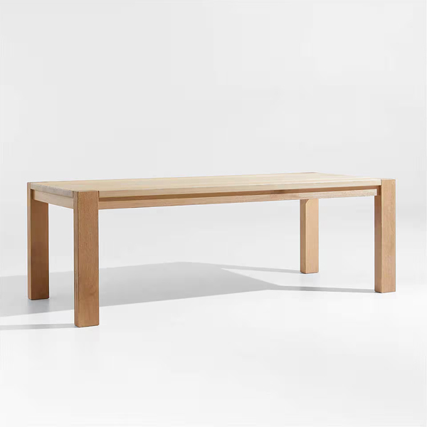 Hot Selling Natural Red Oak Solid Wood Dining Table Rectangular Wooden Table Customized Color & Size Dining Table