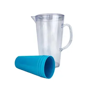 Jarra de chá/suco/leite/jarro de água fria, 2l de plástico transparente