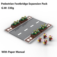 Placas Base Compatibles para Ciudad y Carretera y Set de Construcción de Puentes Peatonales, Juguete Modular de Construcción de Escenas Urbanas DIY para Todas las Edades