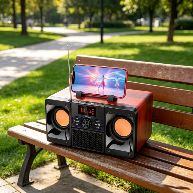 Enceintes Bois Altavoz De Madera Vintage Radio Retro Style Basses Puissantes Wooden Bluetooh Speakers Bass High Quality Loud