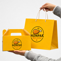 Sac en papier kraft écologique, sac en papier d'emballage, sacs en papier brun personnalisés avec poignées HONPAK