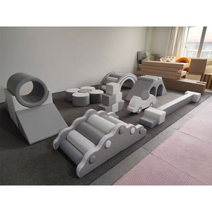 Parc de jeux intérieur en plastique avec tunnel, toboggan, pont et voiture pour enfants, zone de jeux à domicile, aire de jeux intérieure TG1406 100-500kg - Product Image 6