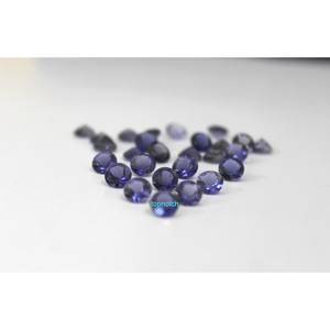 Iolita Azul Natural de 1 mm, 0.004 Ct, Corte Brillante Redondo, Rellena de Fracturas, Piedra Preciosa para Joyería - Product Image 6