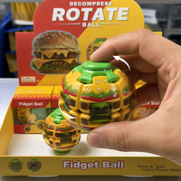 Hamburger Magic Bean Cube Fidget Spinner 2-en-1 Jouet Puzzle Anti-stress