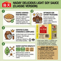 500ml x 12 flessen Chinese lichte sojasaus exportkwaliteit, natuurlijk gebrouwen voor restaurants, foodservice, groothandel, Halal, niet-GMO