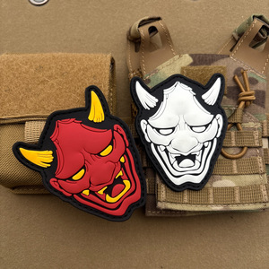 Máscara japonesa Hannya bordada 3D lentejuelas PVC Iron-On prenda parche brazalete <span class=keywords><strong>moral</strong></span> insignia - Product Image 5