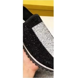 Zapatillas Deportivas Negras con Pedrería Plateada, Zapatos Casuales Brillantes para Hombre/Mujer, Zapatillas Deportivas con Plataforma Gruesa - Product Image 2
