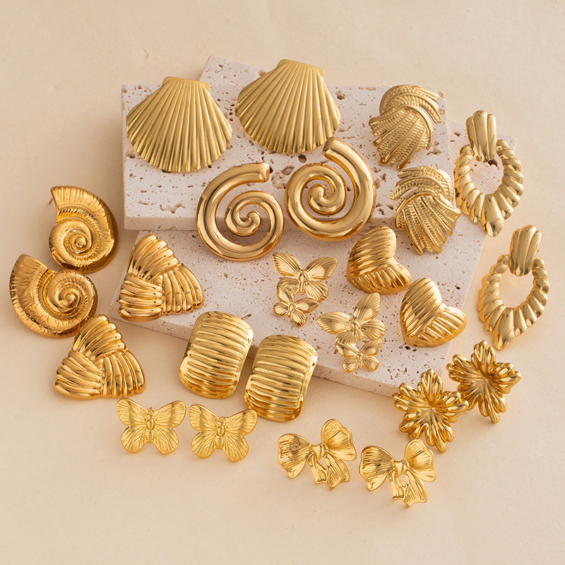High End Leaf Earrings Female Water