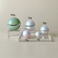 Pot à crème en acrylique en forme de boule 5g/15g/30g/50g/100g, emballage cosmétique, pot à crème en plastique