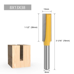 Trou de serrure de fraisage de travail du bois rainurage droit coupe de nettoyage de fond allongé - Product Image 2