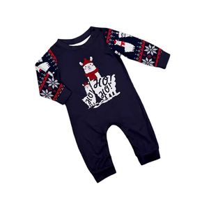 Vêtements de nuit pour femmes Factory Direct Christmas Parent-Child Clothing Explosion Autumn Wind <span class=keywords><strong>Homewear</strong></span> Polar Bear Printed Blue Suit - Product Image 6
