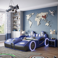 Hot Selling Abs Gezonde Kids Racewagen Bedden Massief Houten Slaapkamer Meubilair Kinderen Stapelbed