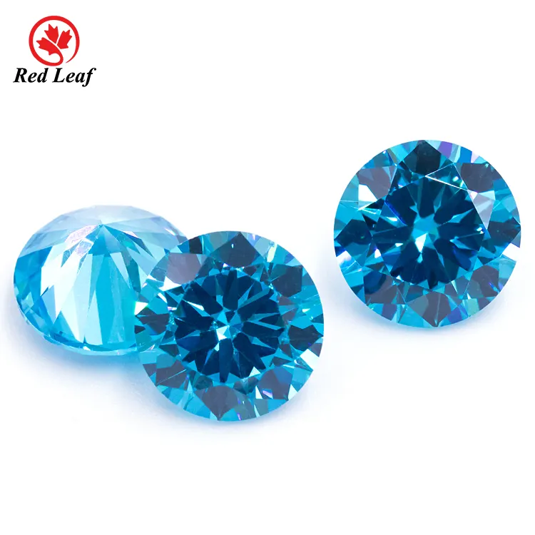 Redleaf AAAAA 38# Aqua Blue Gemstone Loose Zircon Professional In Supply CZ Diamond Gem Stones Synthetic Cubic Zirconia