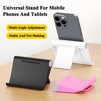 Support de bureau flexible pour téléphone et tablette avec logo personnalisé, réglable en hauteur et multi-angles, bras articulé, tapis antidérapant en plastique pour utilisation au lit