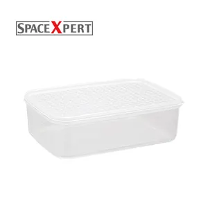 Microonde lavabile in lavastoviglie impilabile riutilizzabile bianco trasparente contenitore per alimenti conservare fresco frigorifero