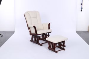 Lire pour expédier accoudoir européen du milieu du siècle en forme de main meubles pépinière oreiller Fs repose-pieds en bois massif planeur chaise à bascule - Product Image 3