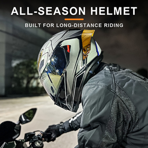 <span class=keywords><strong>Casque</strong></span> de <span class=keywords><strong>moto</strong></span> intégral, coque ABS, double visière, <span class=keywords><strong>casque</strong></span> de <span class=keywords><strong>moto</strong></span> pour hommes et femmes, toutes saisons - Product Image 3