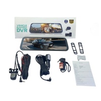 Rétroviseur de voiture avec écran tactile anti-reflet ultra-fin de 10 pouces, vision nocturne, streaming, caméra embarquée 3 caméras, 1080P HD WiFi 170 OLIVER