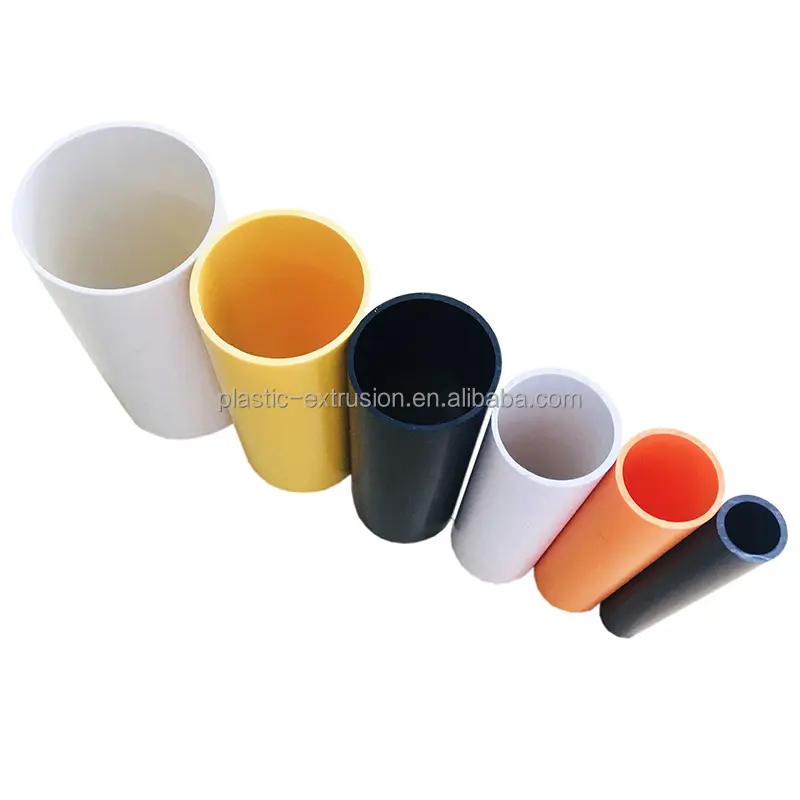 Rigid PVC Tube Round Colourful Plastic PVC Pipe Furniture Grade Extrusion Pipe pvc charlotte pipes