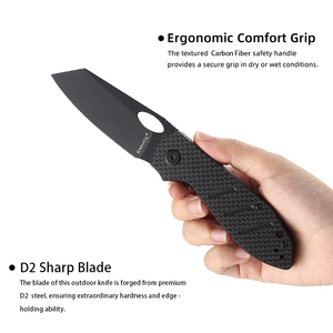 سكين صيد قابل للطي D2 Blade EMHTiii للتخييم والاستخدام الخارجي، بـ 10 تصاميم ملونة، الأكثر رواجًا لعام 2026 - Product Image 2