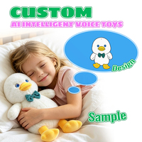 Jouet en peluche intelligent en forme de canard avec IA, capable de parler et de raconter des histoires, compagnon animal intelligent, ODM OEM, logo personnalisé, cadeau d'anniversaire, événementiel