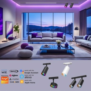 Foco empotrable <span class=keywords><strong>de</strong></span> techo <span class=keywords><strong>de</strong></span> doble cabeza minimalista CCT Foco Dali blanco sintonizable 10W <span class=keywords><strong>Sensor</strong></span> <span class=keywords><strong>de</strong></span> movimiento Foco regulable inteligente - Product Image 3