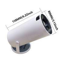 Mini projecteur portable LED avec USB, 720P, télécommande, projecteur de films intérieur/extérieur HY300Mini/Blanc