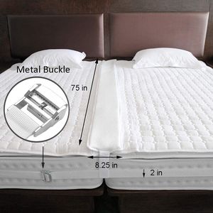 Kit de conversion de <span class=keywords><strong>lit</strong></span> double en king-size avec mousse de remplissage pour l'espace entre les lits, sangle de <span class=keywords><strong>pont</strong></span> de <span class=keywords><strong>lit</strong></span>, connecteur de matelas - Product Image 4