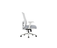 Chaise de bureau ergonomique à dossier mi-haut en maille avec support lombaire réglable et base pivotante à roulement fluide pour espace de travail commercial